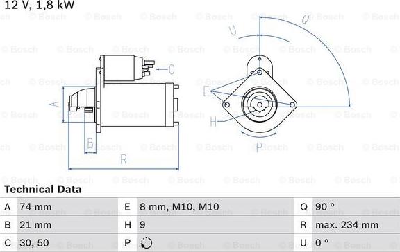 BOSCH 0 986 021 230 - Стартер unicars.by