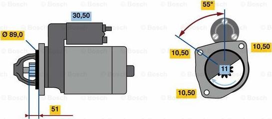 BOSCH 0 986 023 990 - Стартер unicars.by