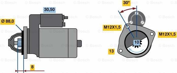 BOSCH 0 986 023 900 - Стартер unicars.by