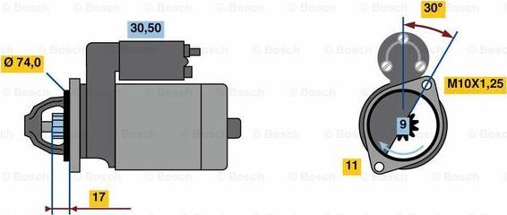 BOSCH 0 986 023 910 - Стартер unicars.by