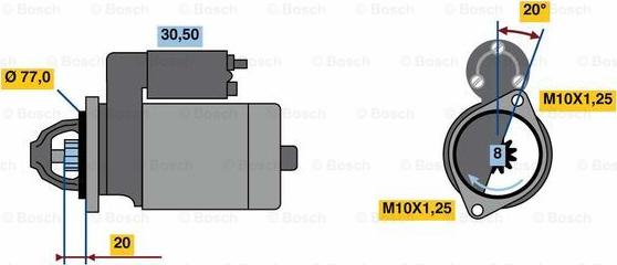 BOSCH 0 986 023 980 - Стартер unicars.by