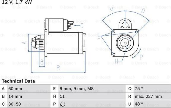 BOSCH 0 986 023 930 - Стартер unicars.by