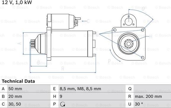 BOSCH 0 986 023 490 - Стартер unicars.by