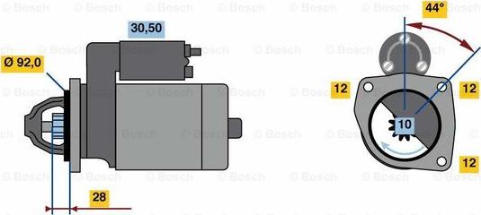 BOSCH 0 986 023 440 - Стартер unicars.by