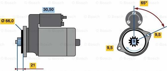 BOSCH 0 986 023 460 - Стартер unicars.by