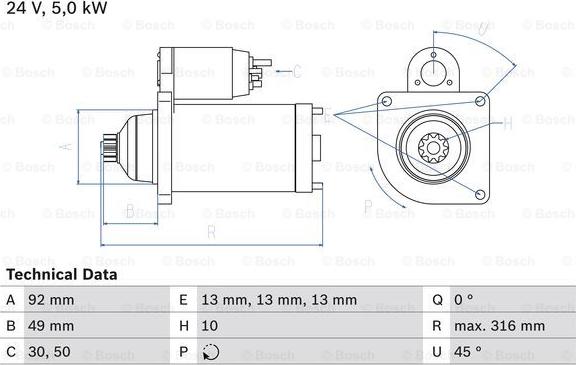 BOSCH 0 986 023 430 - Стартер unicars.by