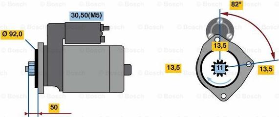 BOSCH 0 986 023 590 - Стартер unicars.by