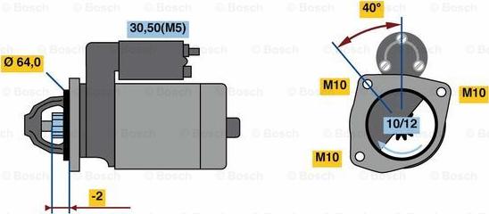 BOSCH 0 986 023 500 - Стартер unicars.by