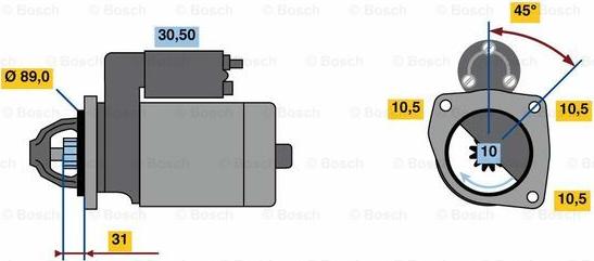 BOSCH 0 986 023 510 - Стартер unicars.by