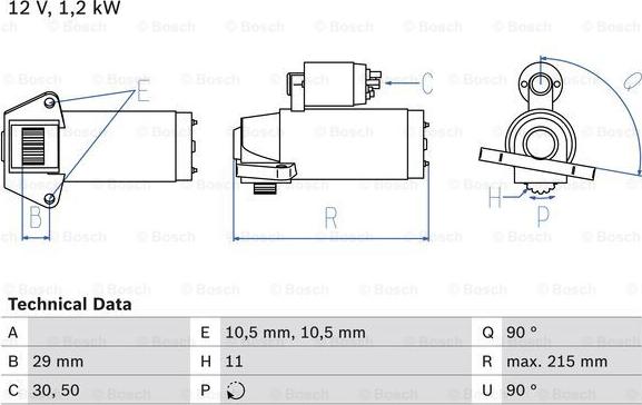 BOSCH 0 986 023 570 - Стартер unicars.by