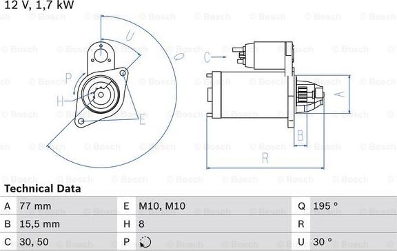 BOSCH 0 986 023 600 - Стартер unicars.by