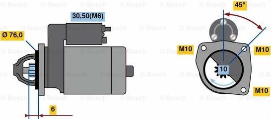 BOSCH 0 986 023 620 - Стартер unicars.by