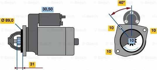 BOSCH 0 986 023 190 - Стартер unicars.by