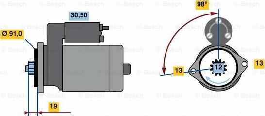 BOSCH 0 986 023 840 - Стартер unicars.by