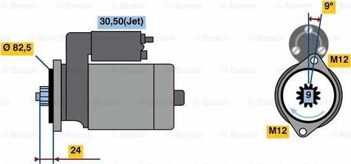 BOSCH 0 986 023 800 - Стартер unicars.by