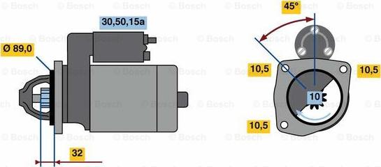 BOSCH 0 986 023 820 - Стартер unicars.by