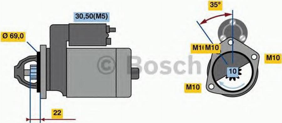 BOSCH 0986023870 - Стартер unicars.by