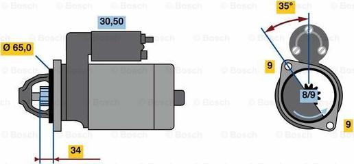 BOSCH 0 986 023 790 - Стартер unicars.by