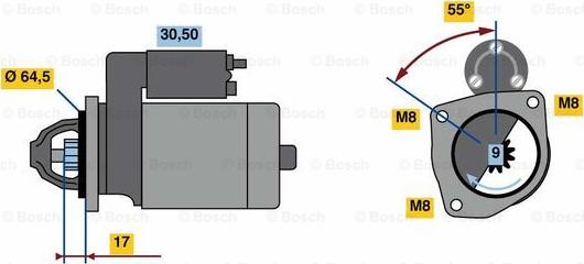 BOSCH 0 986 023 740 - Стартер unicars.by