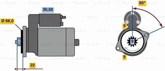 BOSCH 0 986 023 710 - Стартер unicars.by