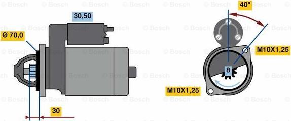 BOSCH 0 986 023 720 - Стартер unicars.by