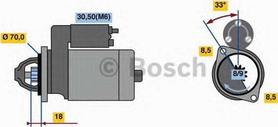 BOSCH 0986022900 - Стартер unicars.by