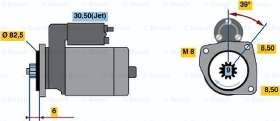 BOSCH 0 986 022 510 - Стартер unicars.by