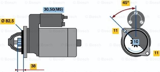 BOSCH 0 986 022 520 - Стартер unicars.by