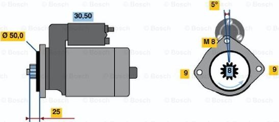 BOSCH 0 986 022 571 - Стартер unicars.by