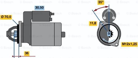 BOSCH 0 986 022 611 - Стартер unicars.by