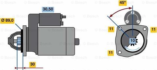 BOSCH 0 986 022 680 - Стартер unicars.by