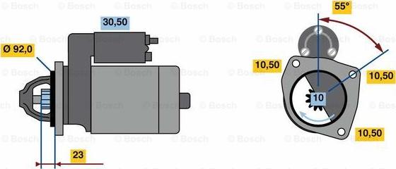 BOSCH 0 986 022 750 - Стартер unicars.by