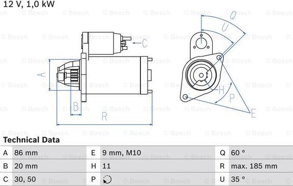 BOSCH 0 986 027 030 - Стартер unicars.by