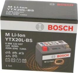 BOSCH 0 986 122 637 - Стартерная аккумуляторная батарея, АКБ unicars.by