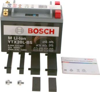 BOSCH 0 986 122 637 - Стартерная аккумуляторная батарея, АКБ unicars.by