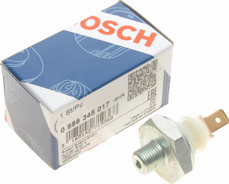 BOSCH 0 986 345 017 - Датчик, давление масла unicars.by