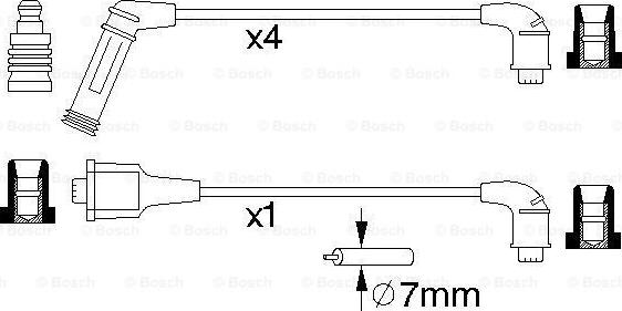 BOSCH 0 986 356 990 - Комплект проводов зажигания unicars.by