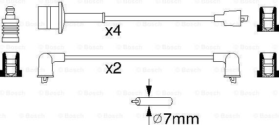 BOSCH 0 986 356 954 - Комплект проводов зажигания unicars.by