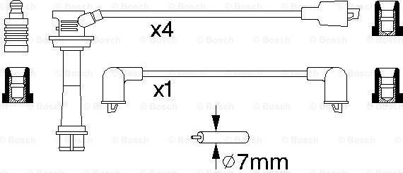 BOSCH 0 986 356 951 - Комплект проводов зажигания unicars.by