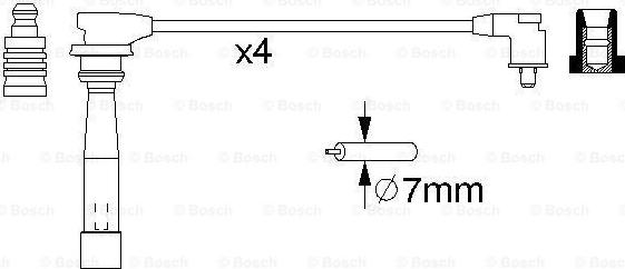 BOSCH 0 986 356 982 - Комплект проводов зажигания unicars.by