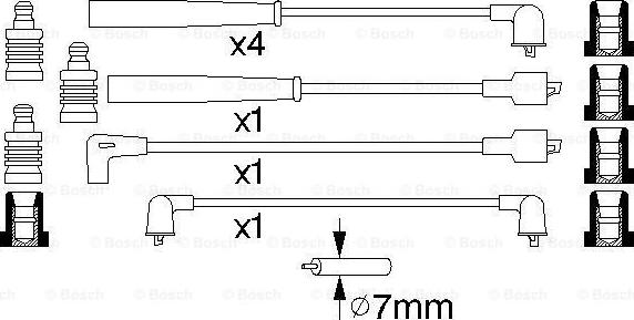 BOSCH 0 986 356 935 - Комплект проводов зажигания unicars.by