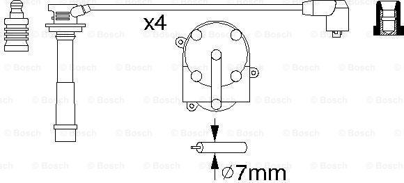 BOSCH 0 986 356 931 - Комплект проводов зажигания unicars.by