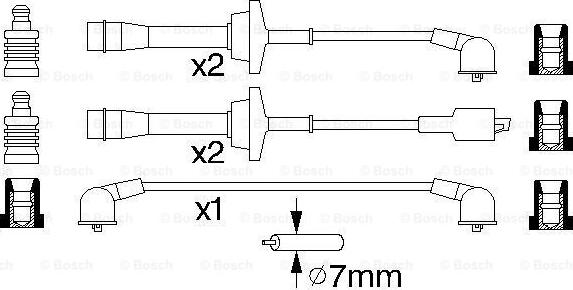 BOSCH 0 986 356 938 - Комплект проводов зажигания unicars.by