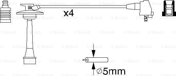 BOSCH 0 986 356 933 - Комплект проводов зажигания unicars.by