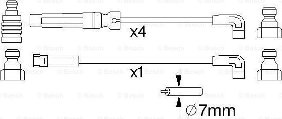 BOSCH 0 986 356 975 - Комплект проводов зажигания unicars.by