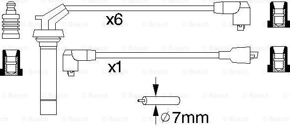 BOSCH 0 986 356 891 - Комплект проводов зажигания unicars.by