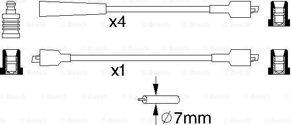 BOSCH 0 986 356 840 - Комплект проводов зажигания unicars.by