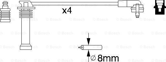 BOSCH 0 986 356 805 - Комплект проводов зажигания unicars.by