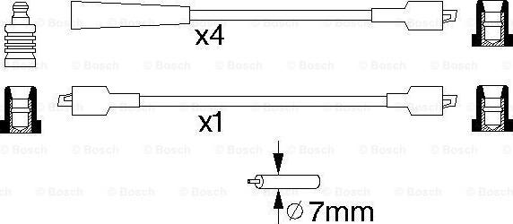 BOSCH 0 986 356 816 - Комплект проводов зажигания unicars.by