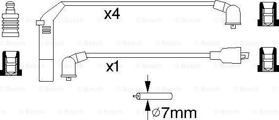 BOSCH 0 986 356 813 - Комплект проводов зажигания unicars.by